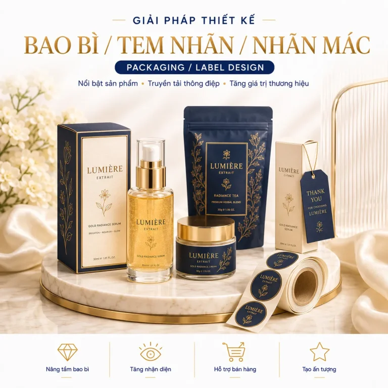 Giải pháp thiết kế bao bì, tem nhãn, nhãn mác chuyên nghiệp