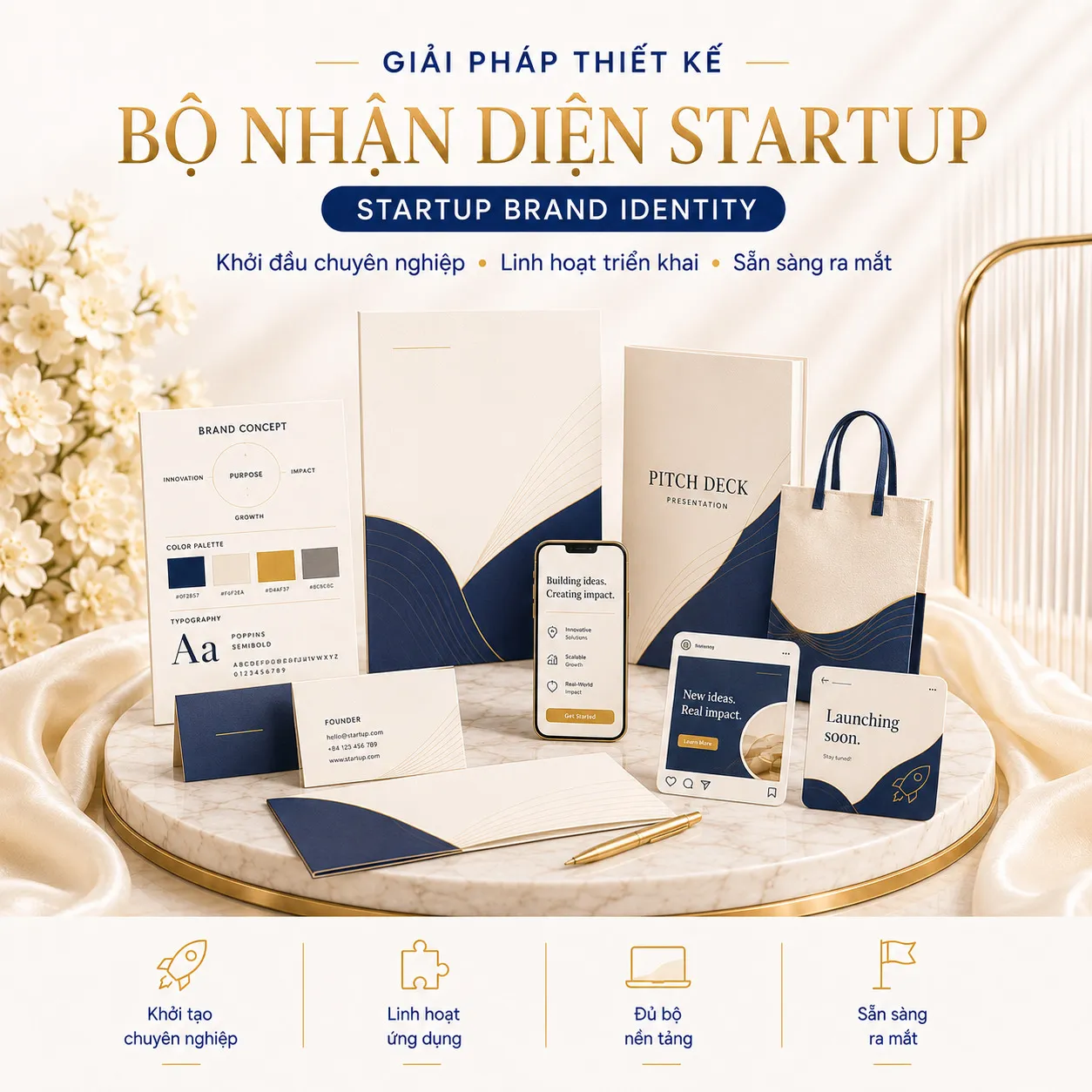 Giải pháp thiết kế bộ nhận diện startup linh hoạt và hiện đại