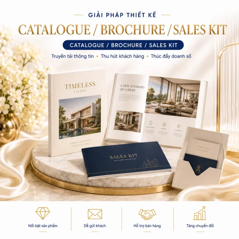 Giải pháp thiết kế catalogue, brochure và sales kit bán hàng