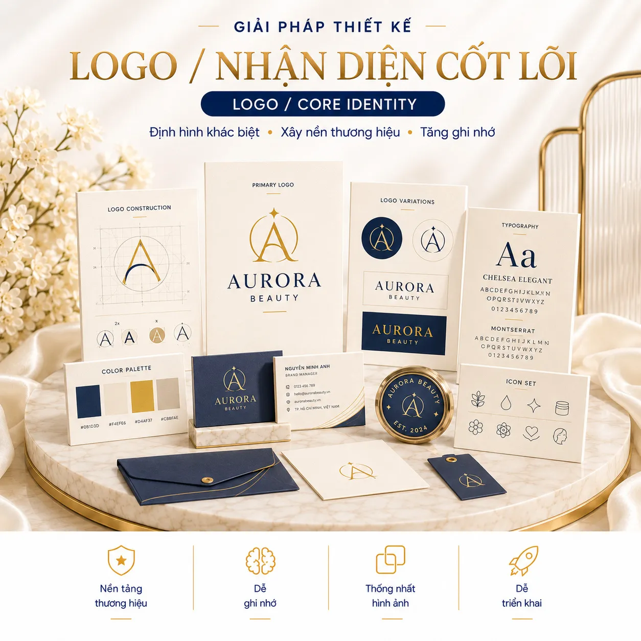 Giải pháp thiết kế logo và nhận diện cốt lõi cho thương hiệu