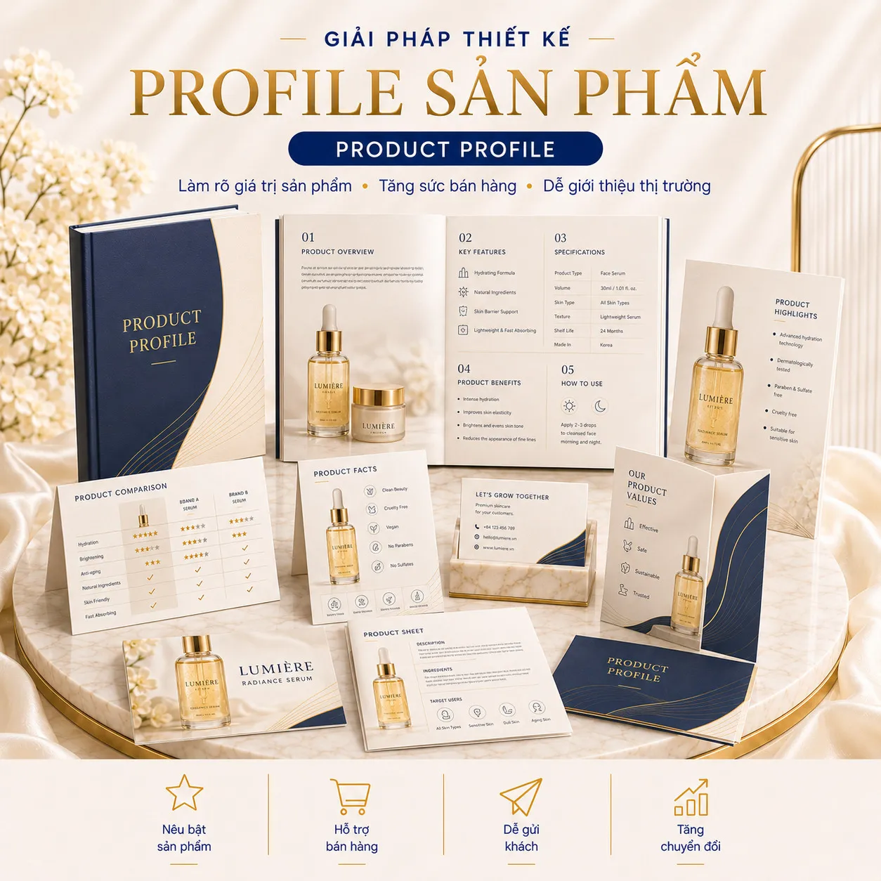 Giải pháp thiết kế profile sản phẩm để giới thiệu và bán hàng