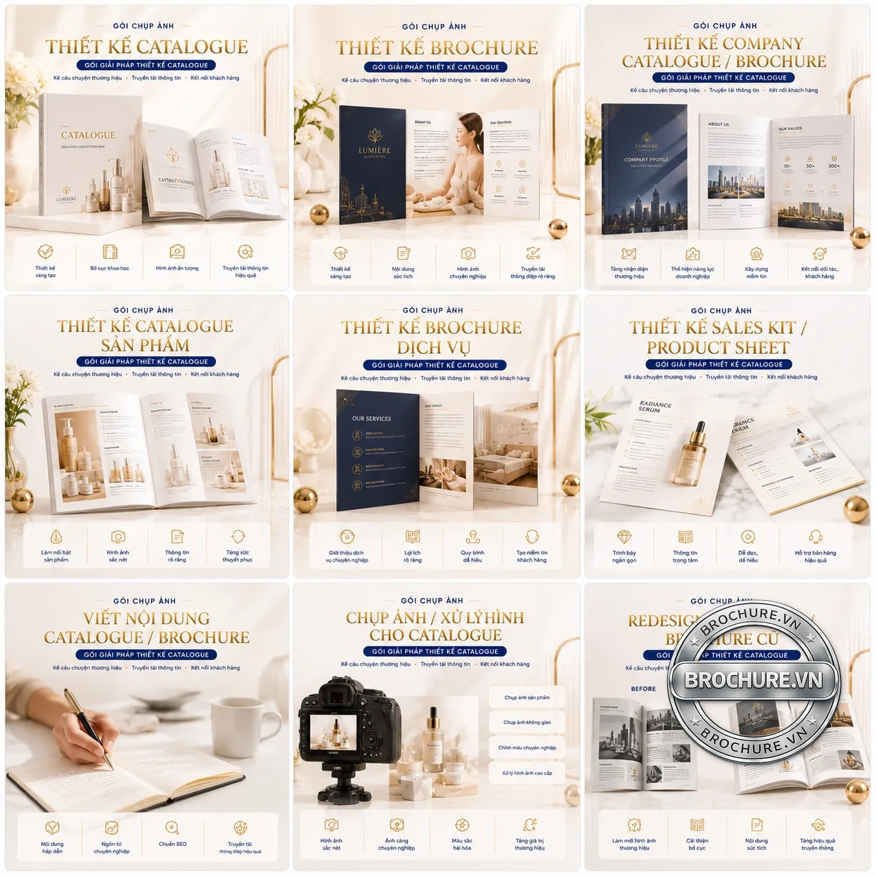 Thiết kế catalogue brochure