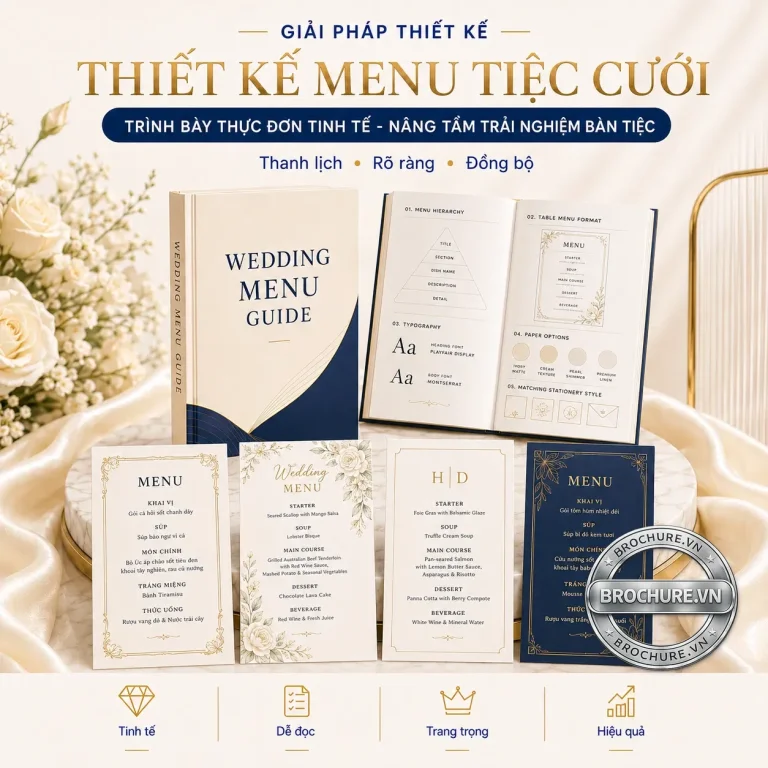 Thiết kế menu tiệc cưới