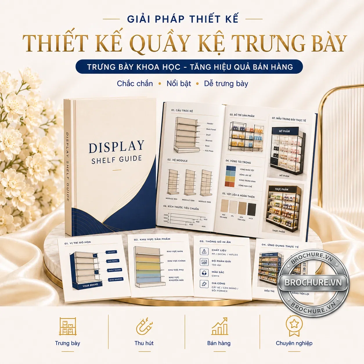 Thiết kế quầy kệ trưng bày