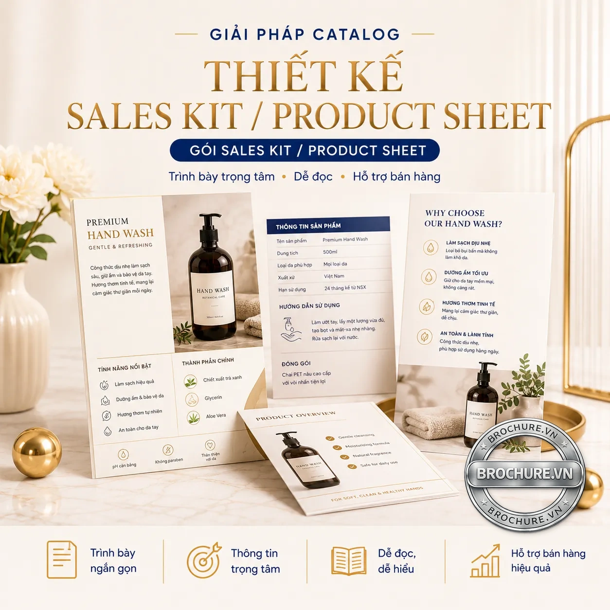 Thiết kế sales kit product sheet