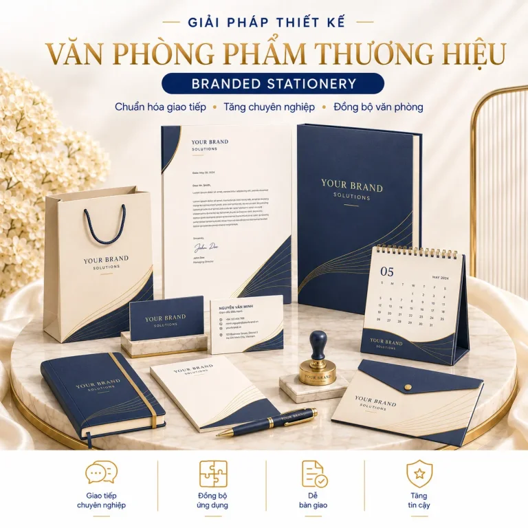 Giải pháp thiết kế văn phòng phẩm thương hiệu chuyên nghiệp