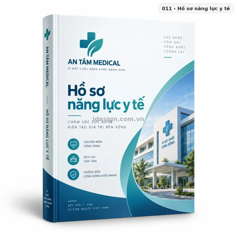 Thiết kế hồ sơ năng lực y tế chuyên nghiệp với bố cục thương hiệu rõ ràng