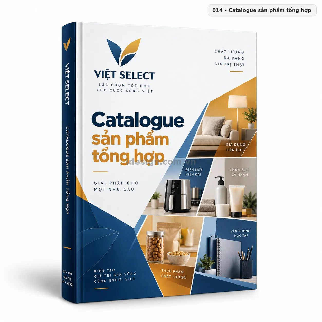 Thiết kế catalogue sản phẩm tổng hợp chuyên nghiệp với bố cục thương hiệu rõ ràng