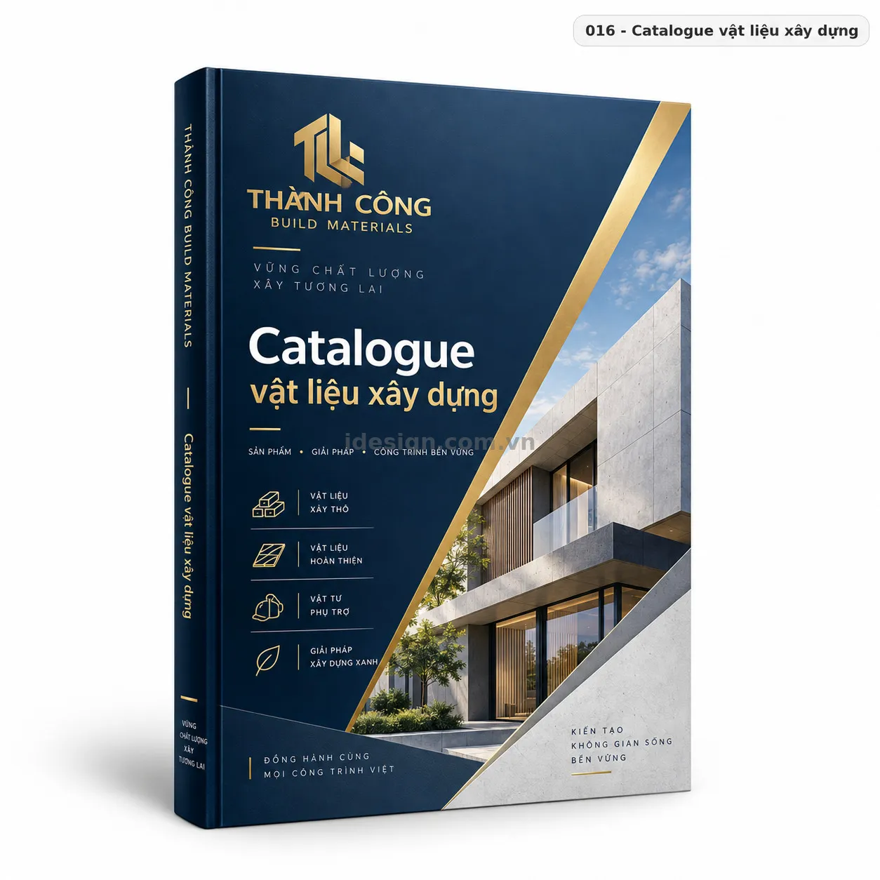 Thiết kế catalogue vật liệu xây dựng chuyên nghiệp với bố cục thương hiệu rõ ràng