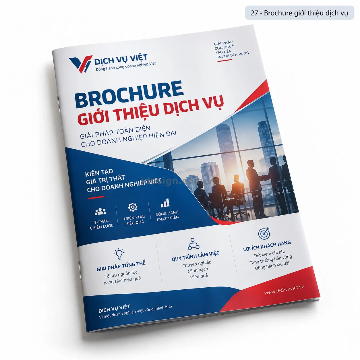 Thiết kế brochure giới thiệu khóa học chuyên nghiệp với bố cục thương hiệu rõ ràng