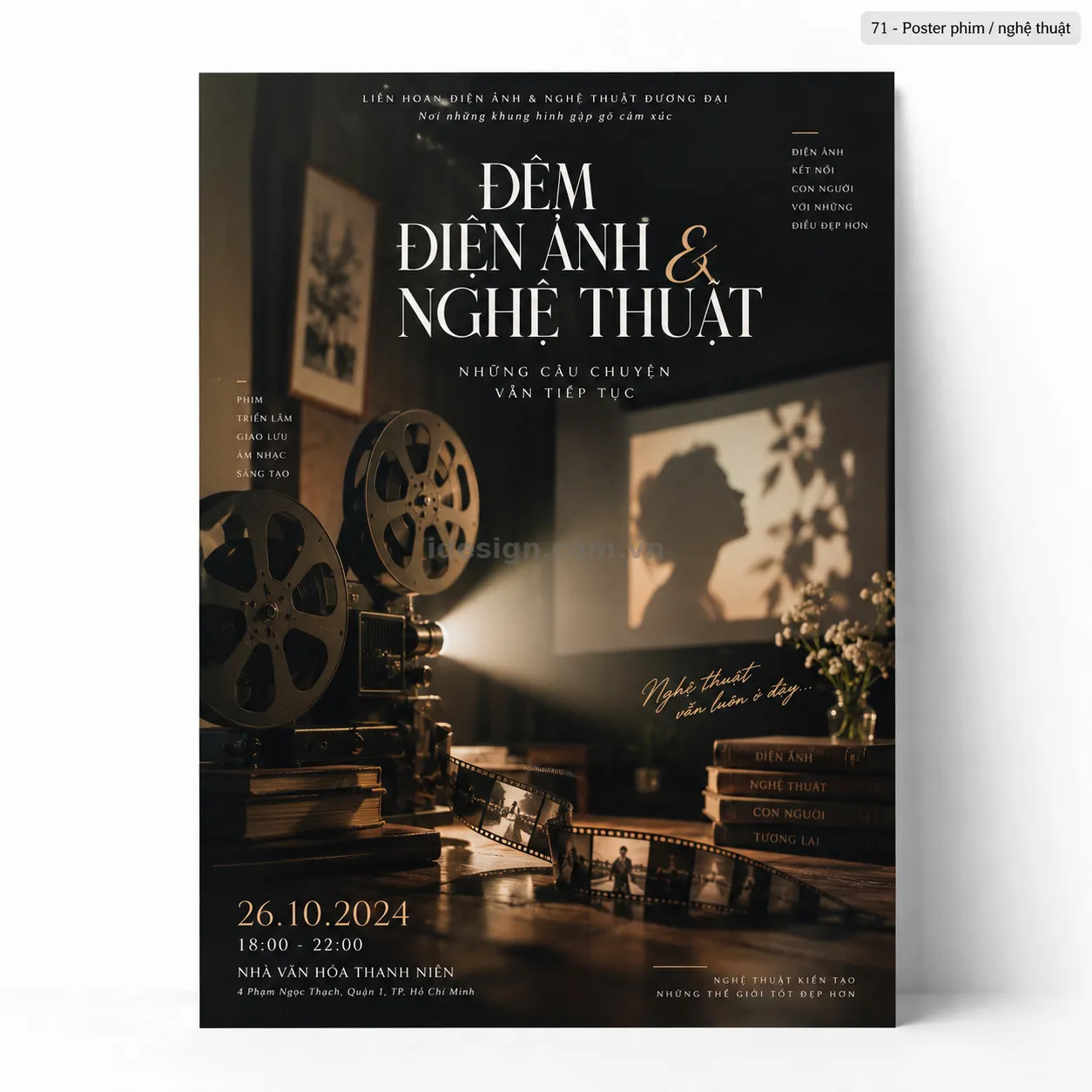 Thiết kế poster phim - nghệ thuật chuyên nghiệp với bố cục thương hiệu rõ ràng